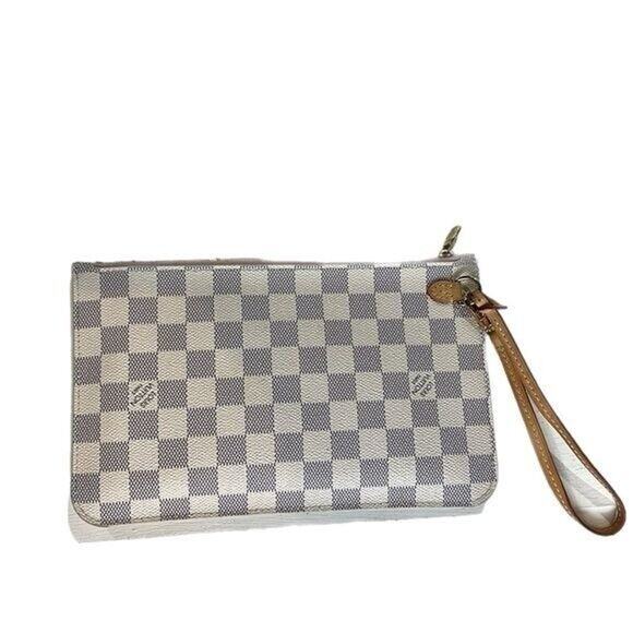 Louis Vuitton Pochette Damier Azur MM Wrist Strap Wristlet - Picture 2 of 12